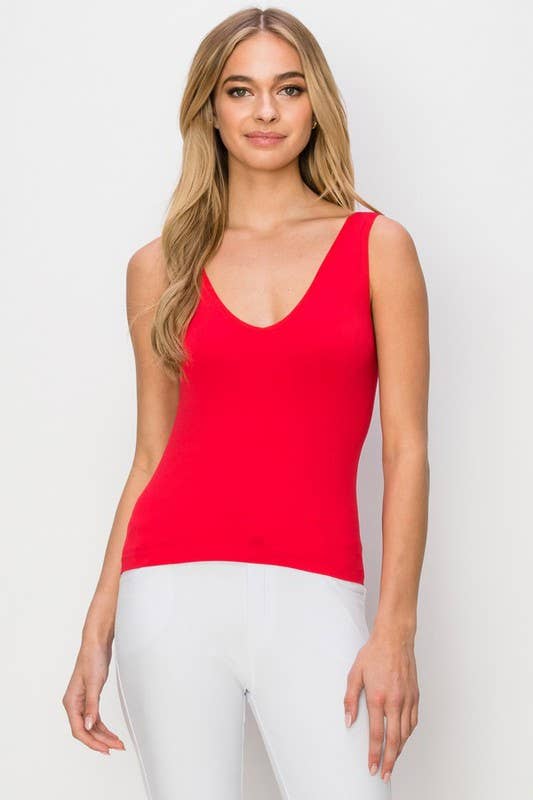Short Version-Reversible V Neckline Seamless Tank