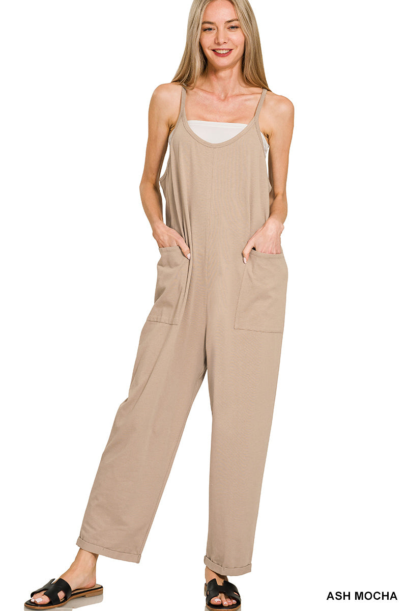 Spaghetti Strap PocketednJumpsuit
