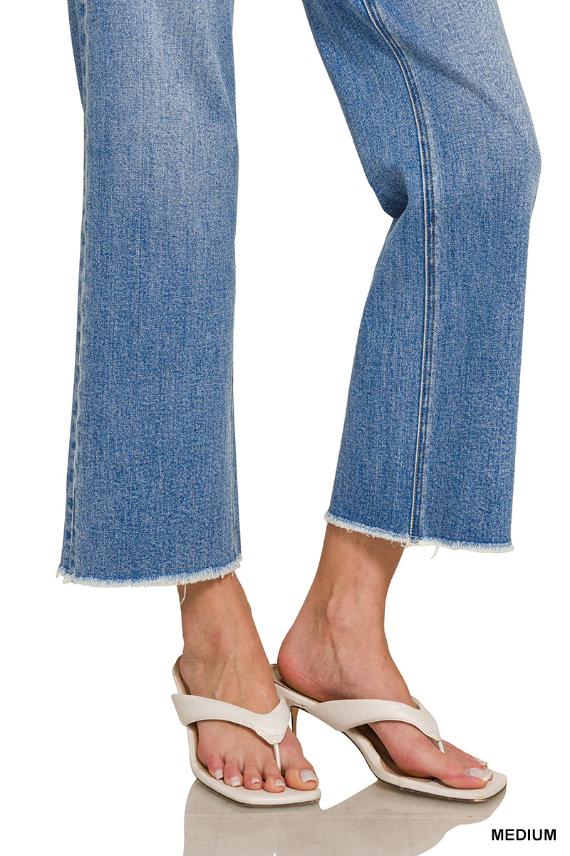 Straight Leg Medium Wash Denim Pants