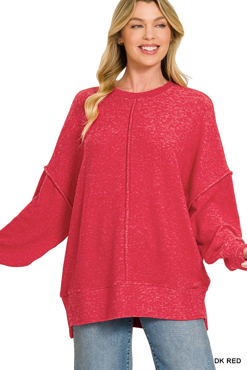 Brushed Melange Hacci Oversized Sweater