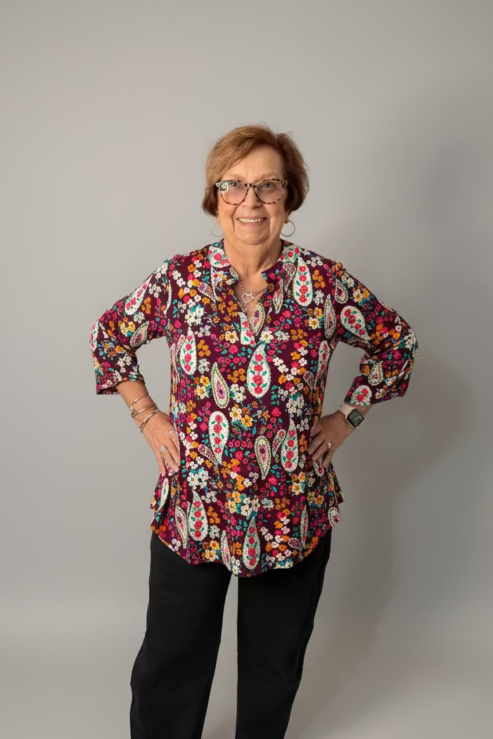 Autumn Garden Floral Blouse
