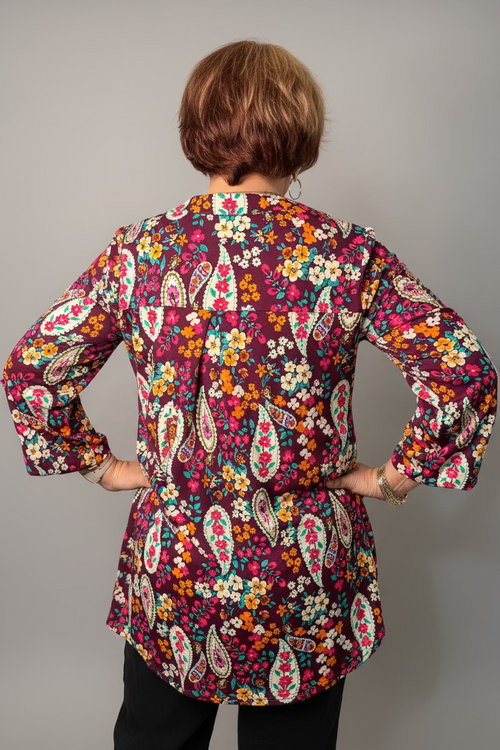 Autumn Garden Floral Blouse