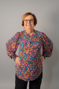 Teal Garden Paisley Blouse
