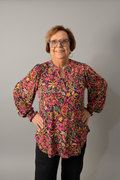 Teal Bloom Split Neck Tunic
