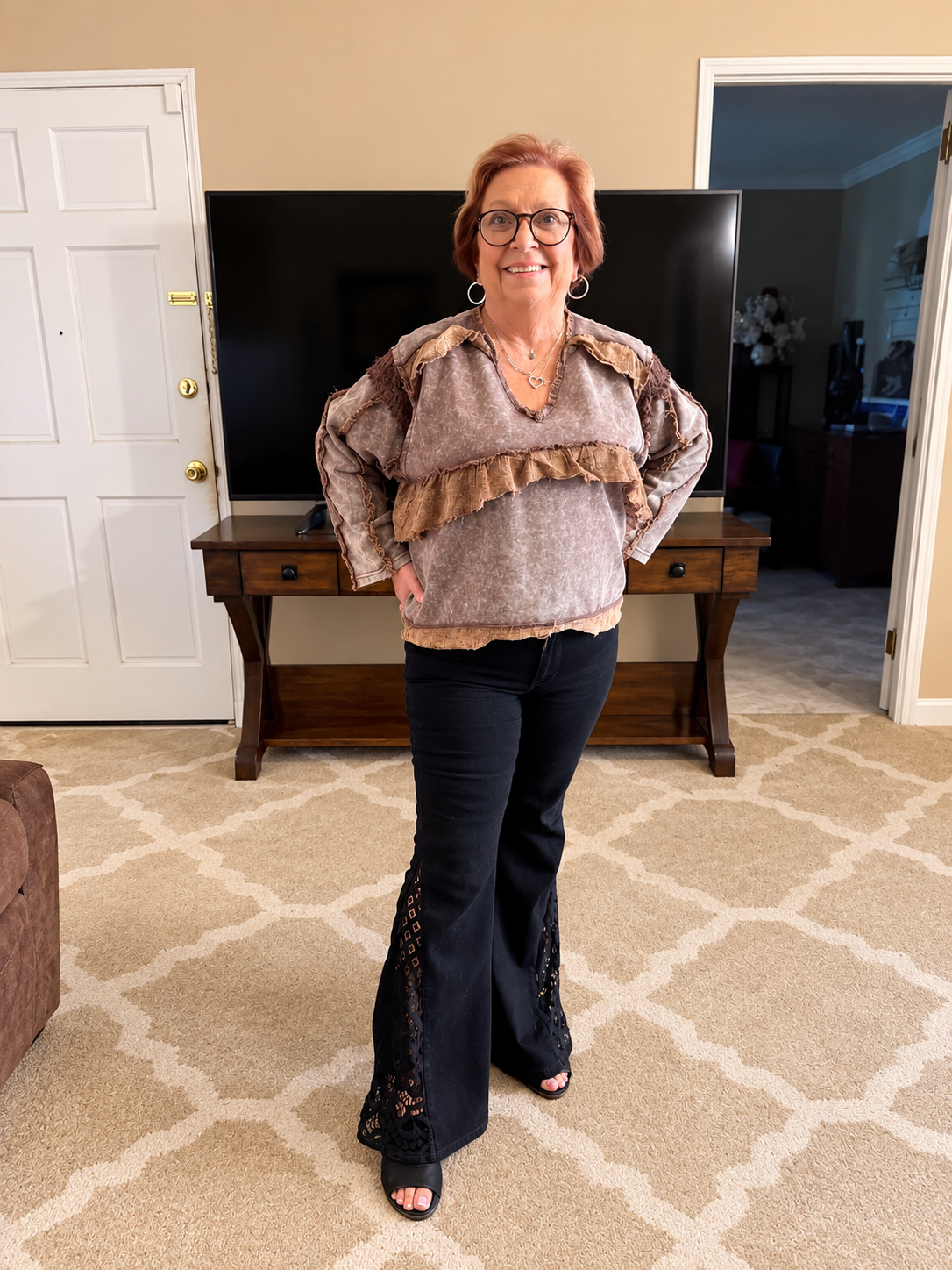 Judy Blue MR Jacqueline w/Lace hem Detail