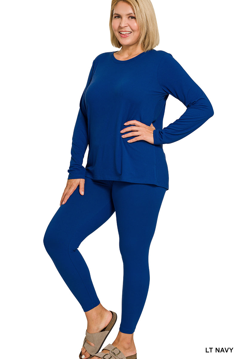 Plus Top & Leggings Set