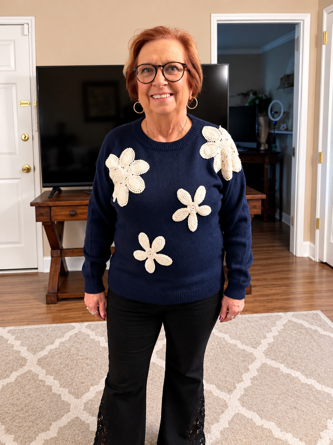 Navy Long Sleeve Sweater