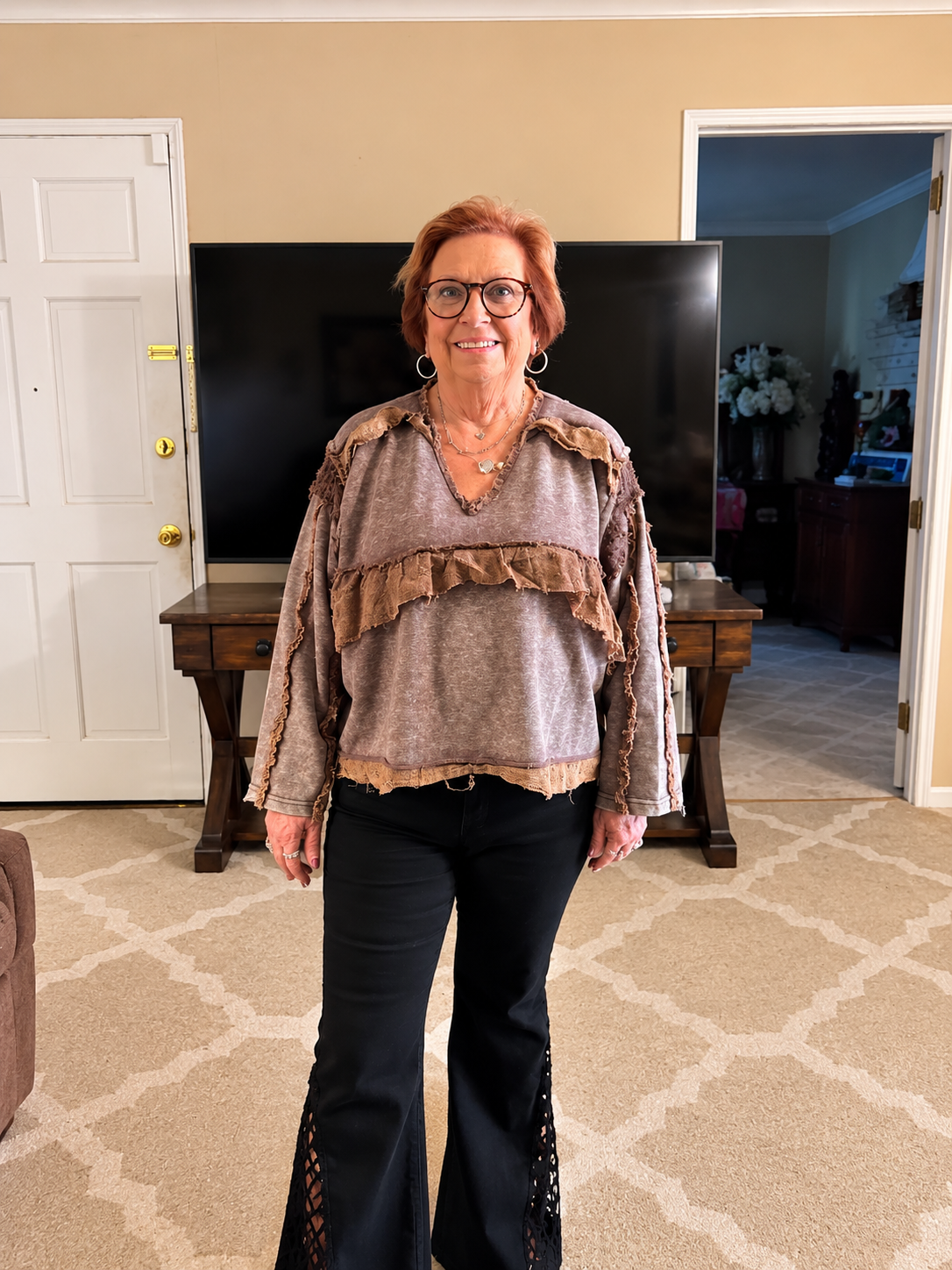 Pol Long Sleeve Top