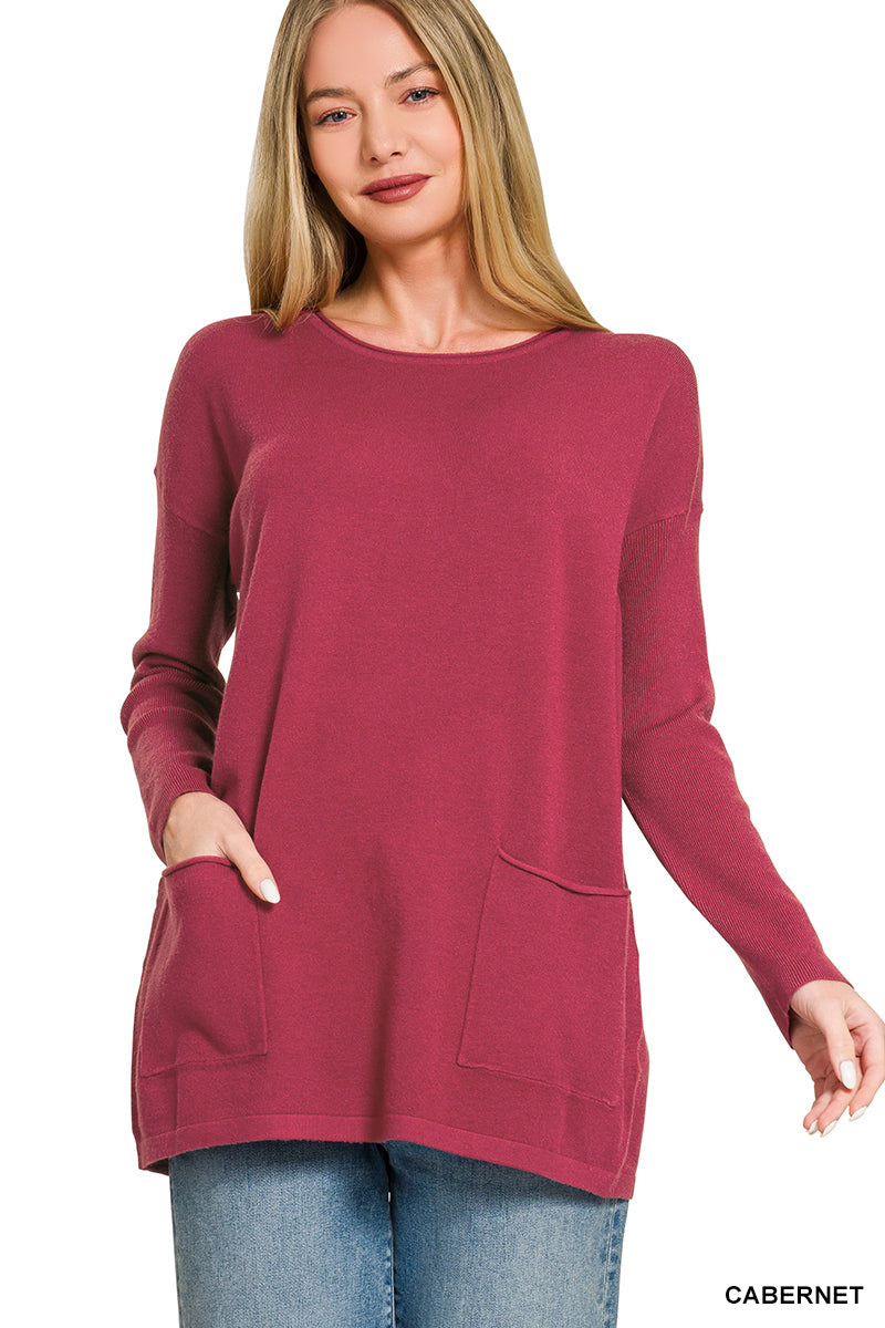 Viscose Front Pocket Sweater