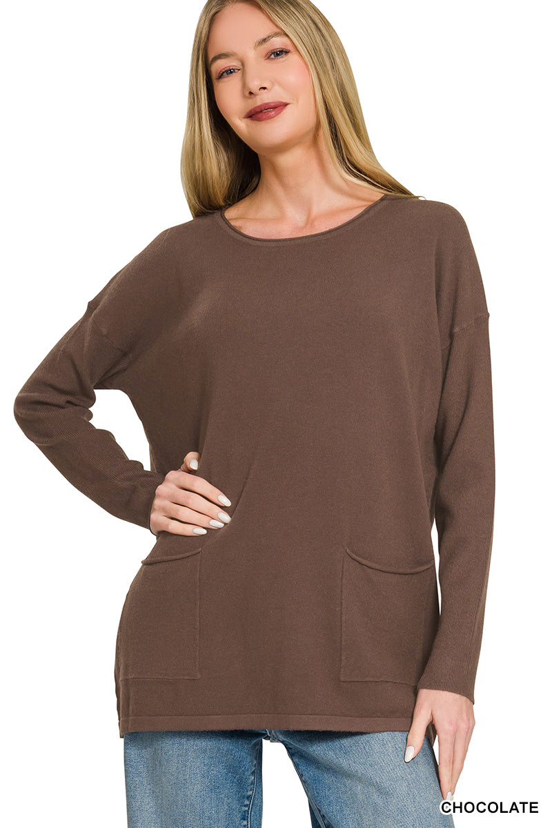 Viscose Front Pocket Sweater