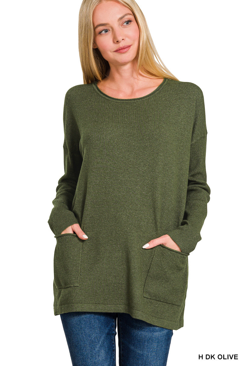 Viscose Front Pocket Sweater