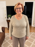 Long sleeve taupe sweater