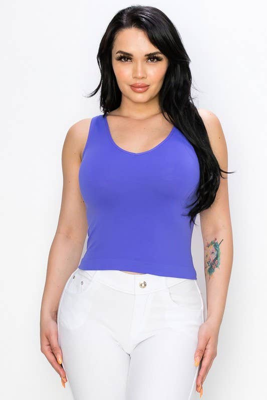 Short Version-Reversible V Neckline Seamless Tank